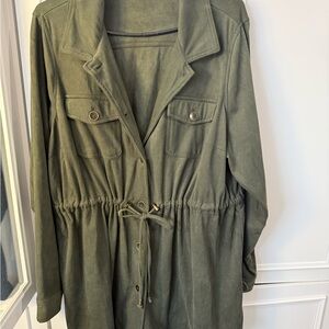 Torrid Green Utility Jacket with Adjustable Waist